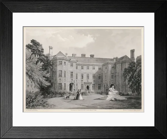 Framed Print : Ham House / Surrey 1845 Framed Print : Ham House / Surrey 1845