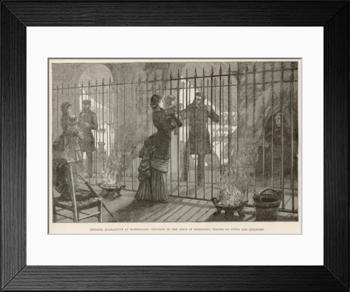 Framed Print : Cholera / Quarantine / 1884 Framed Print : Cholera / Quarantine / 1884