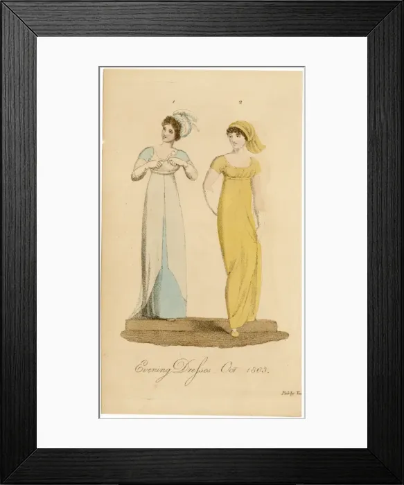 Framed Print : Evening Dress / Oct 1803 Framed Print : Evening Dress / Oct 1803