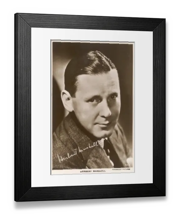 Framed Print : Herbert Marshall / Paramou Framed Print : Herbert Marshall / Paramou