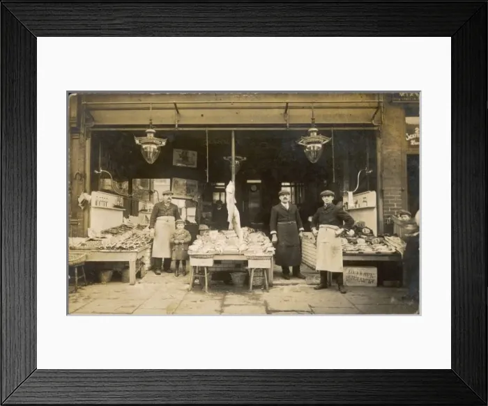 Framed Print : Fish Shop / Holloway Framed Print : Fish Shop / Holloway