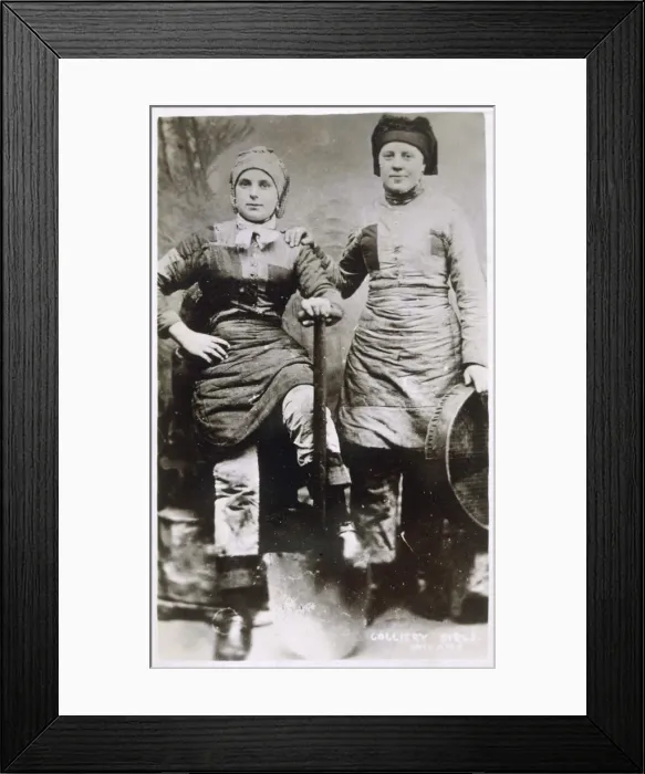 Framed Print : Wigan Colliery Girls Framed Print : Wigan Colliery Girls