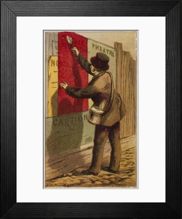 Framed Print : Advert / Bill Poster 1880 Framed Print : Advert / Bill Poster 1880