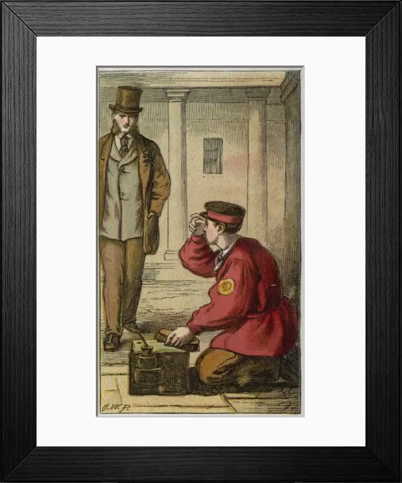Framed Print : Shoeblack (Petherick) Framed Print : Shoeblack (Petherick)