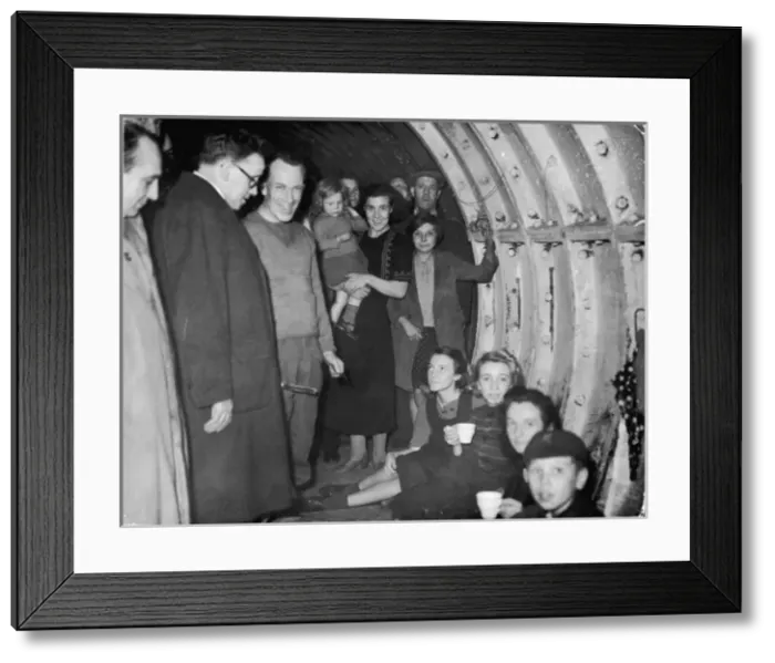 Framed Print : Mp Visits Air Shelter Framed Print : Mp Visits Air Shelter