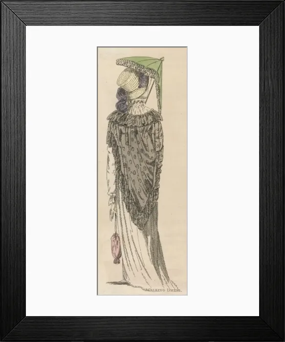 Framed Print : Walking Dress 1805 Framed Print : Walking Dress 1805
