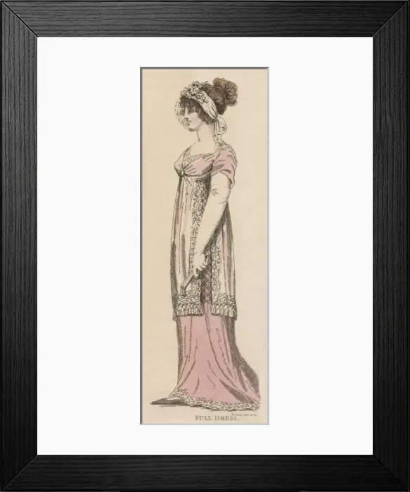 Framed Print : Pink Full Dress 1805 Framed Print : Pink Full Dress 1805