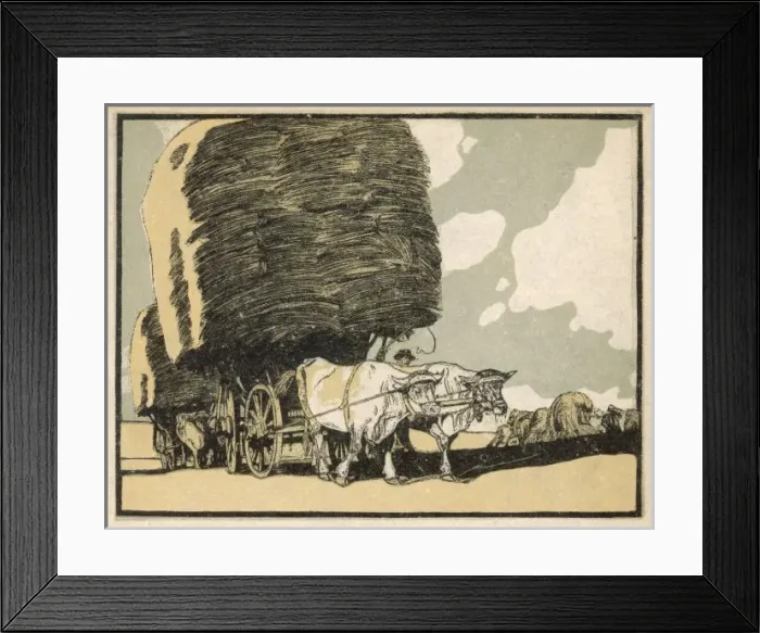 Framed Print : Ox-Wagon, France Framed Print : Ox-Wagon, France
