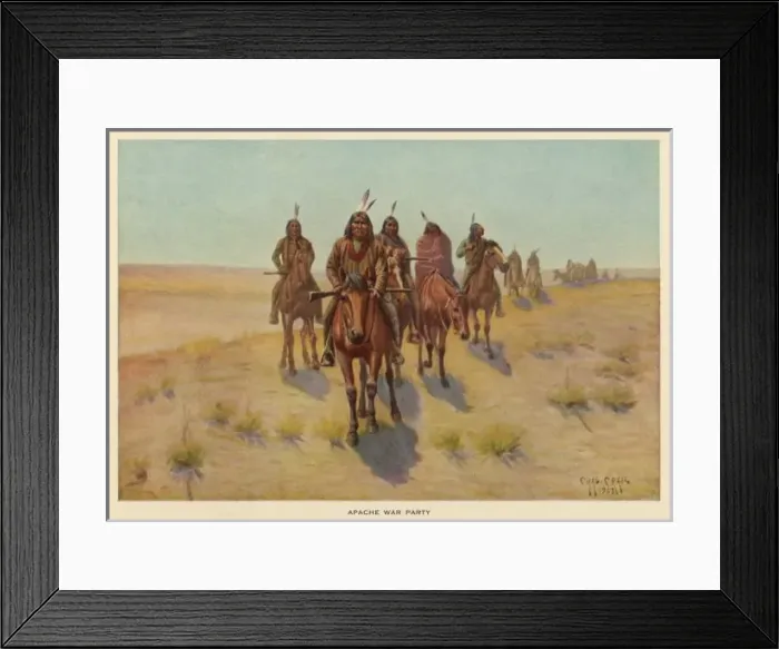 Framed Print : Apache War Party Framed Print : Apache War Party