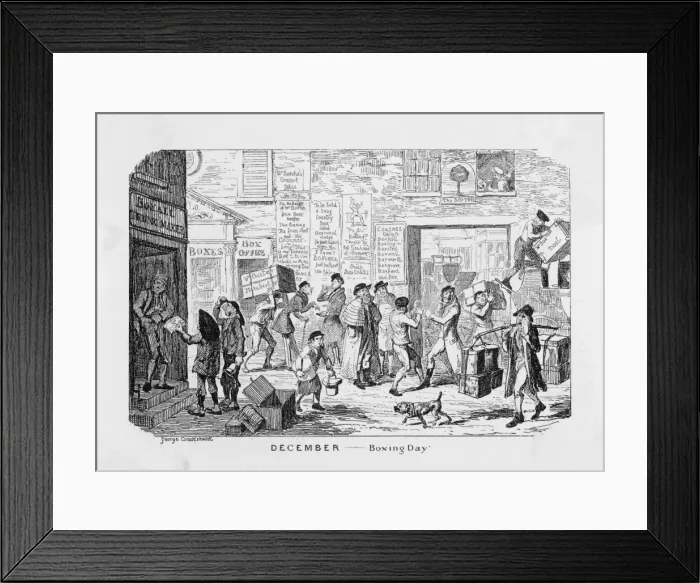 Framed Print : Boxing Day / Cruikshank Framed Print : Boxing Day / Cruikshank