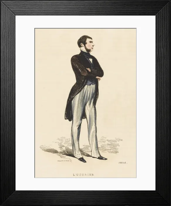Framed Print : French Money Lender Framed Print : French Money Lender