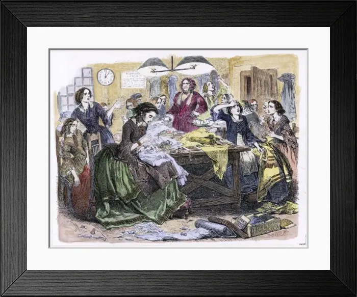 Framed Print : Sweatshop / Circa 1870 Framed Print : Sweatshop / Circa 1870