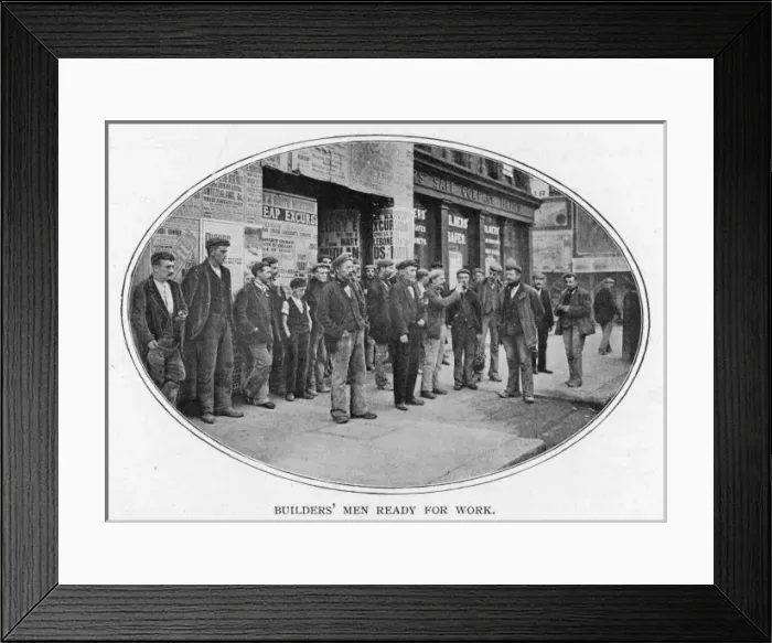 Framed Print : Builders Wait for Hire Framed Print : Builders Wait for Hire