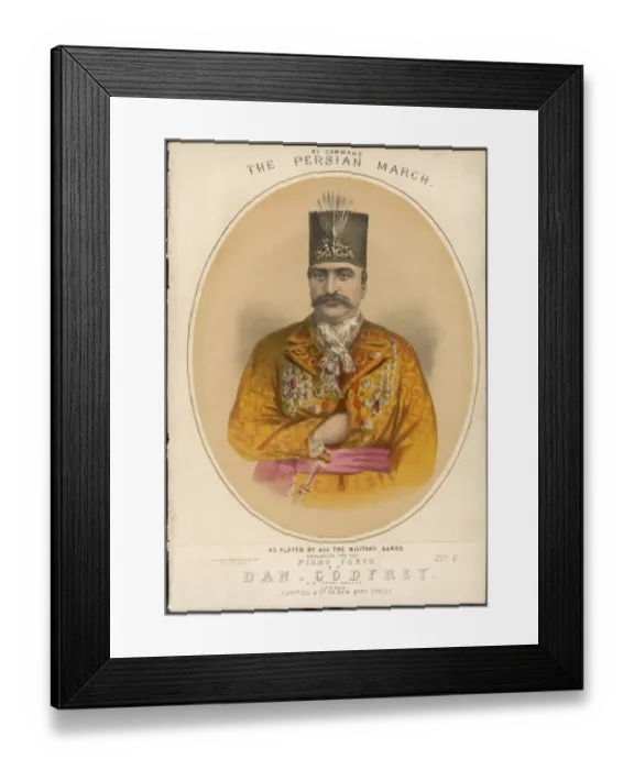 Framed Print : Naser Od-Din Music Sheet Framed Print : Naser Od-Din Music Sheet
