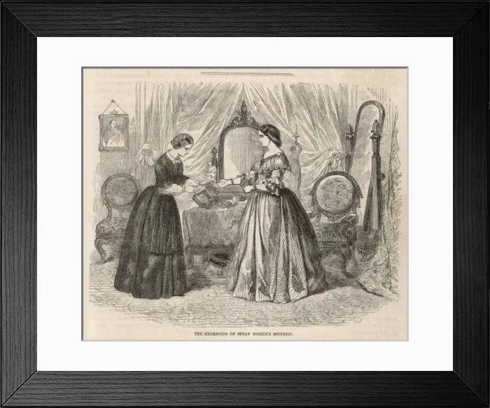 Framed Print : Contrast in Costume 1857 Framed Print : Contrast in Costume 1857