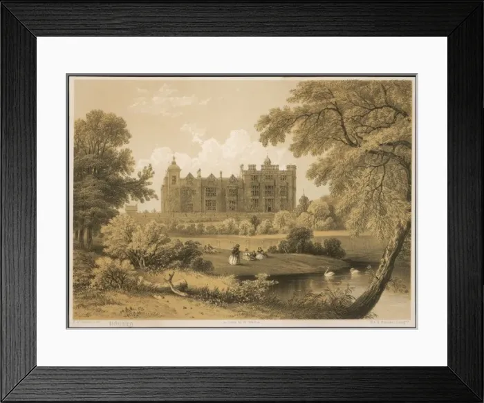 Framed Print : Hatfield House / 1850 Framed Print : Hatfield House / 1850