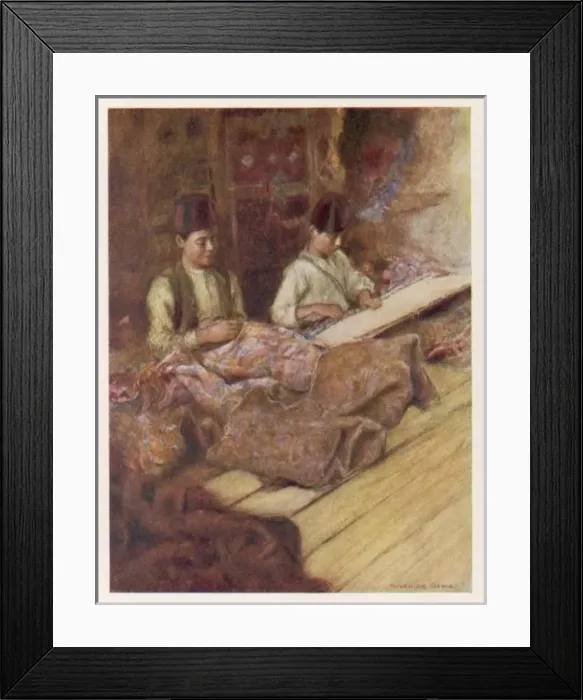 Framed Print : Carpet-Mending / Istanbul Framed Print : Carpet-Mending / Istanbul