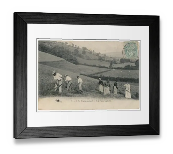 Framed Print : MOWING HAY, 1907 Framed Print : MOWING HAY, 1907