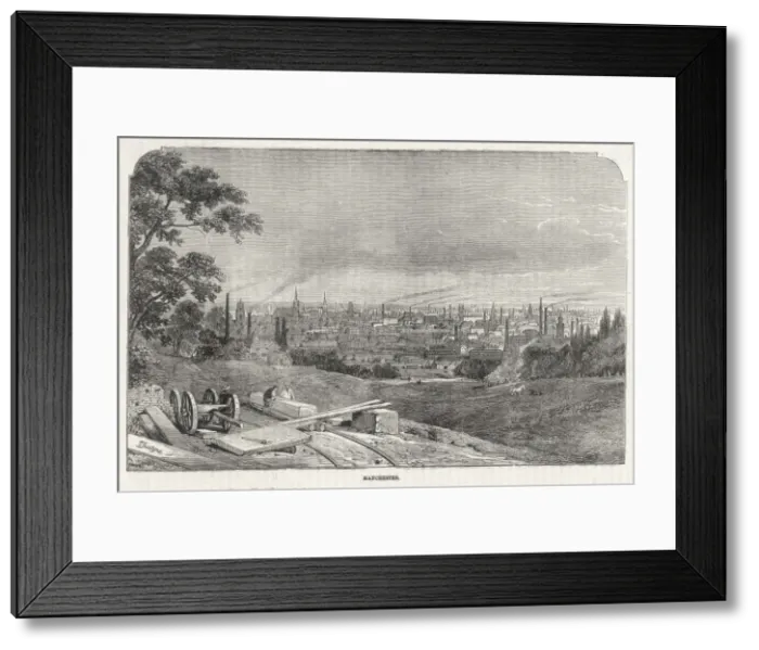 Framed Print : Manchester / View 1845 Framed Print : Manchester / View 1845