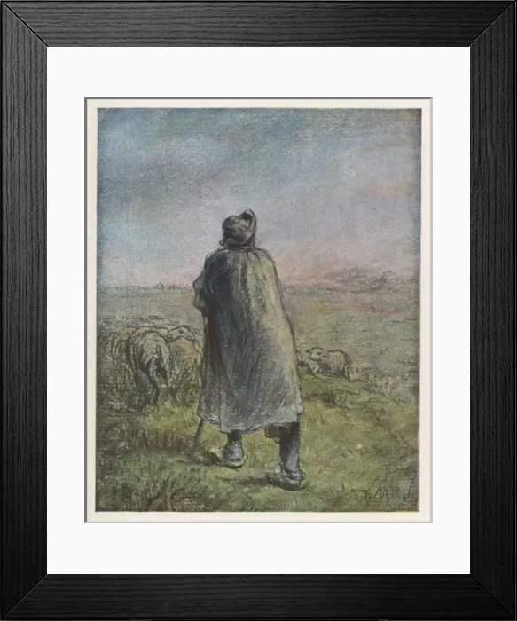 Framed Print : Shepherd (Millet) Framed Print : Shepherd (Millet)