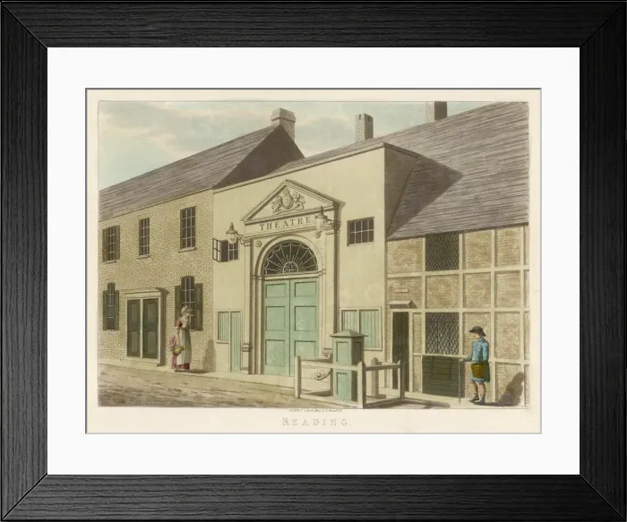 Framed Print : Reading Theatre 1804 Framed Print : Reading Theatre 1804