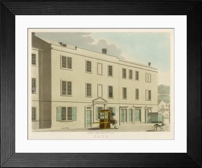 Framed Print : Bath Theatre 1804 Framed Print : Bath Theatre 1804