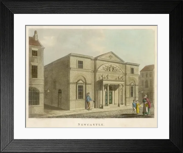 Framed Print : Newcastle Theatre 1804 Framed Print : Newcastle Theatre 1804