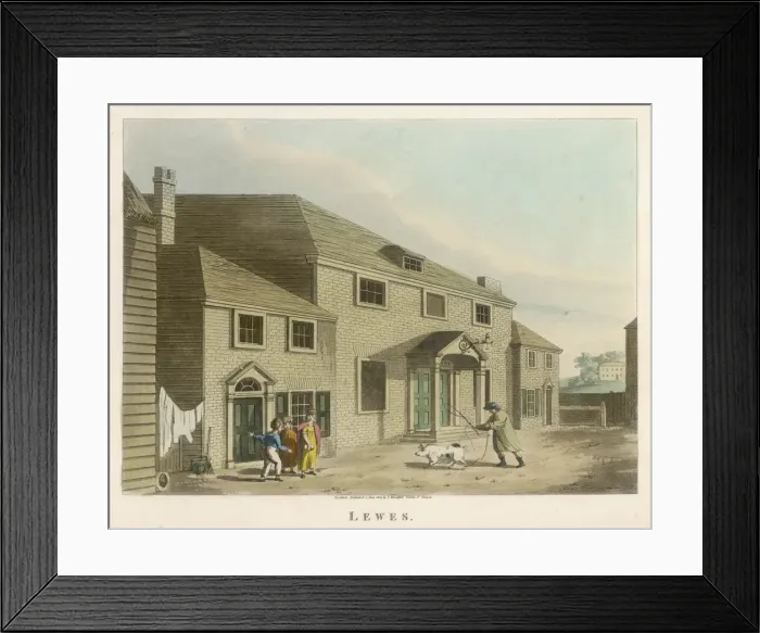 Framed Print : Lewes Theatre 1804 Framed Print : Lewes Theatre 1804