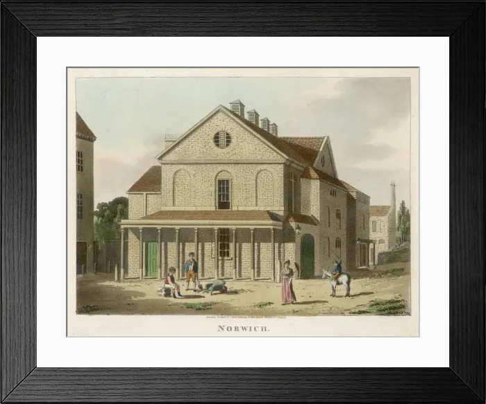 Framed Print : Norwich Theatre 1805 Framed Print : Norwich Theatre 1805