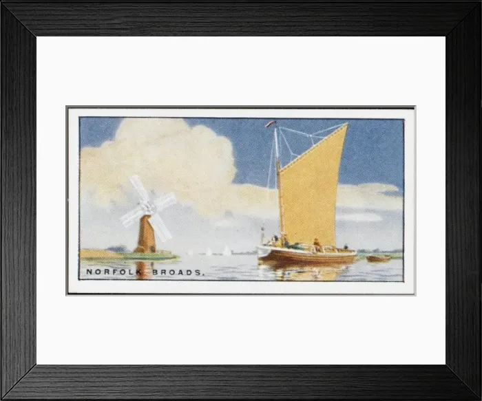 Framed Print : Norfolk Broads / Cig Card Framed Print : Norfolk Broads / Cig Card