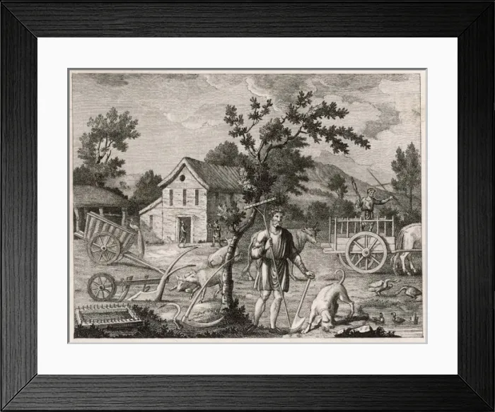 Framed Print : Saxon Farmyard Framed Print : Saxon Farmyard