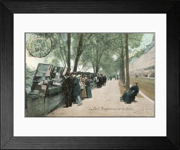Framed Print : Booksellers, Paris Quay Framed Print : Booksellers, Paris Quay