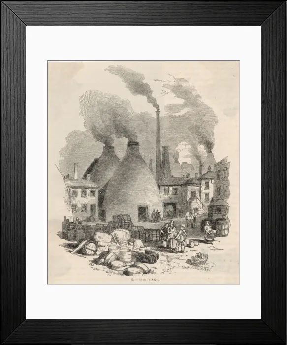Framed Print : Staffs Potteries / 1852 Framed Print : Staffs Potteries / 1852