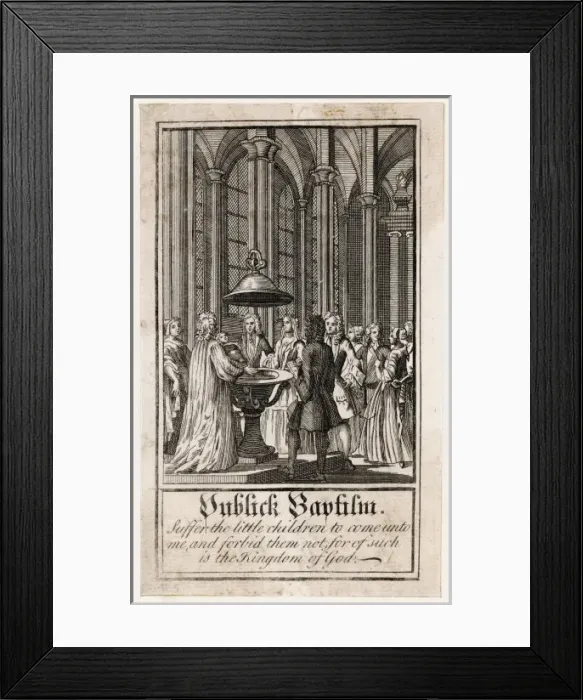 Framed Print : C18 English Baptism Framed Print : C18 English Baptism