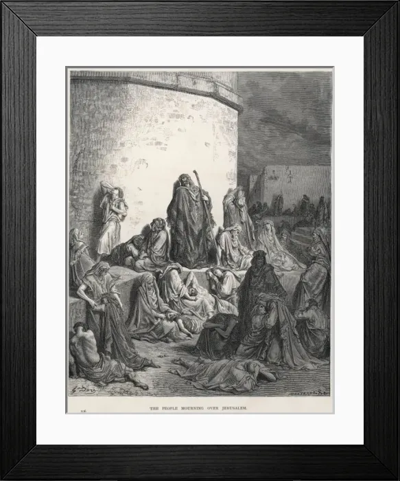 Framed Print : Jews in Captivity / Dore Framed Print : Jews in Captivity / Dore