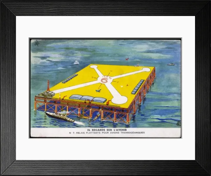 Framed Print : Mid-Ocean Landing Pads Framed Print : Mid-Ocean Landing Pads