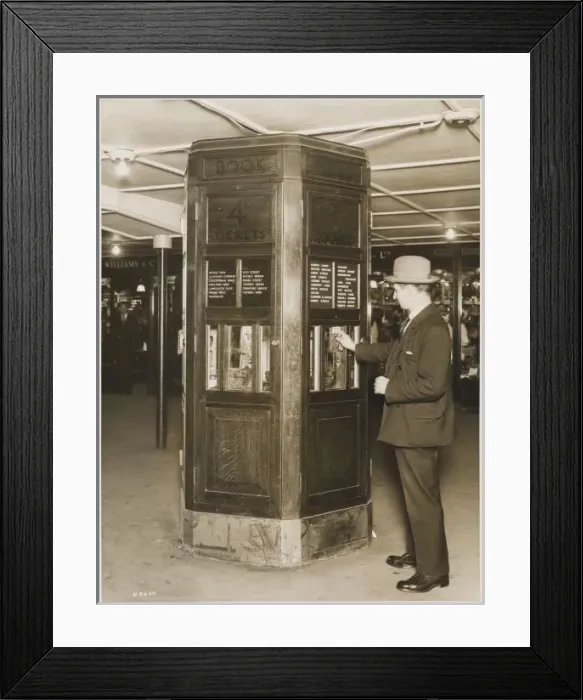 Framed Print : Rail Ticket Machine  /  1928