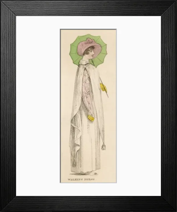 Framed Print : Walking Dress 1807 Framed Print : Walking Dress 1807