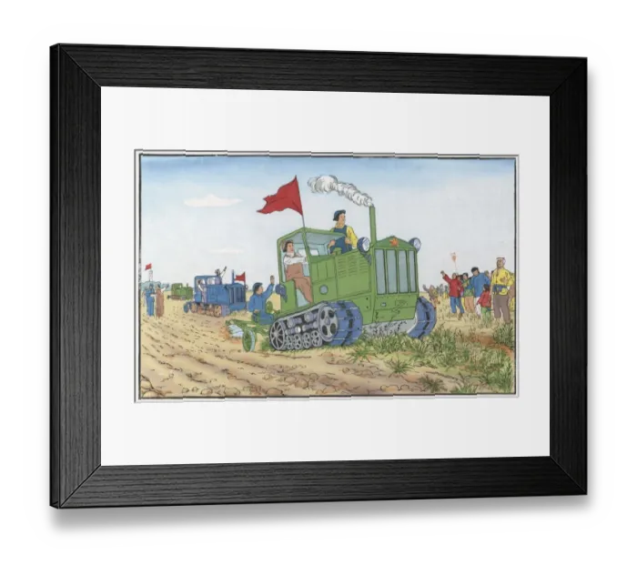 Framed Print : Woman Tractor Operator Framed Print : Woman Tractor Operator