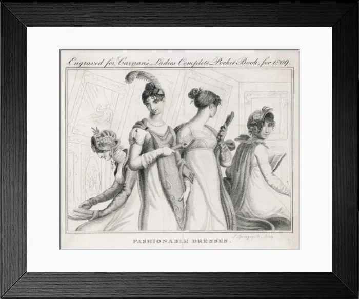 Framed Print : 1809 Ladies in a Gallery Framed Print : 1809 Ladies in a Gallery