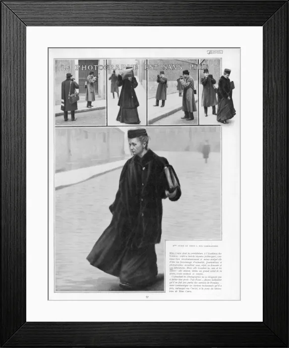 Framed Print : Photographing M Curie Framed Print : Photographing M Curie