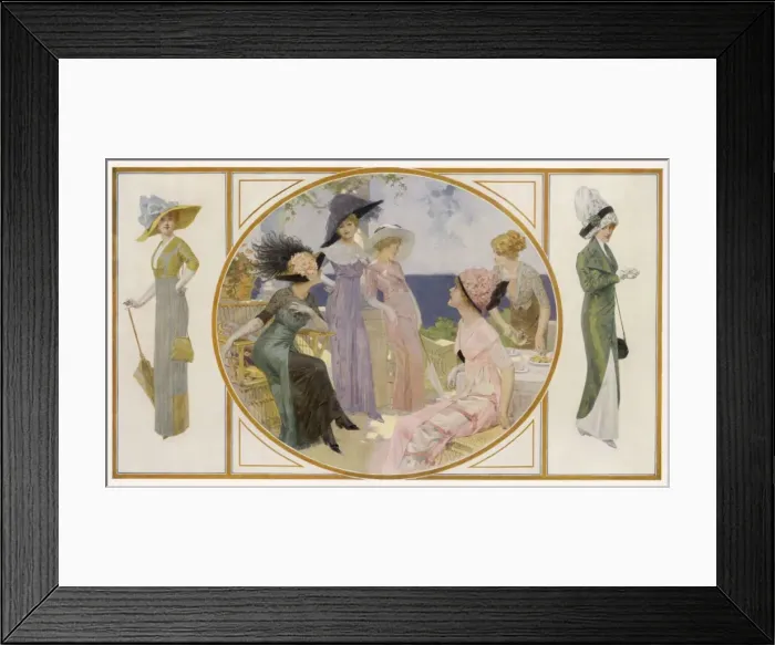 Framed Print : Garden Party Frocks 1911 Framed Print : Garden Party Frocks 1911