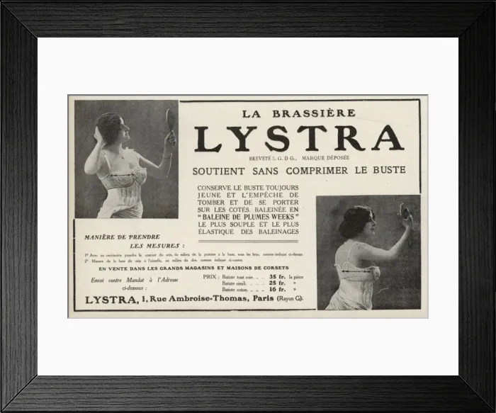 Framed Print : Brassiere 1911 Framed Print : Brassiere 1911
