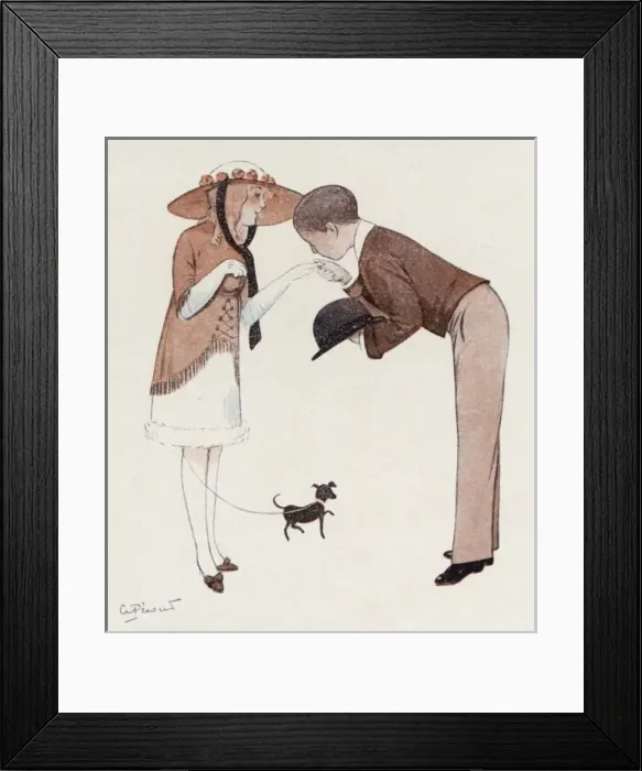 Framed Print : Boy Kisses Girls Hand Framed Print : Boy Kisses Girls Hand