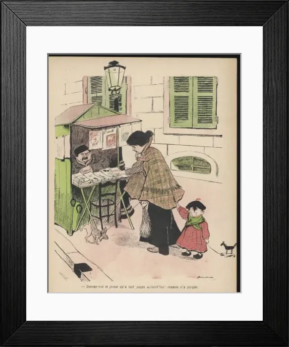 Framed Print : Paris News Stall Framed Print : Paris News Stall