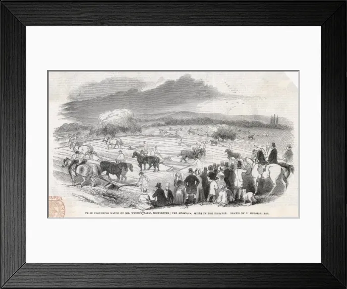 Framed Print : Ploughing Match 1843 Framed Print : Ploughing Match 1843