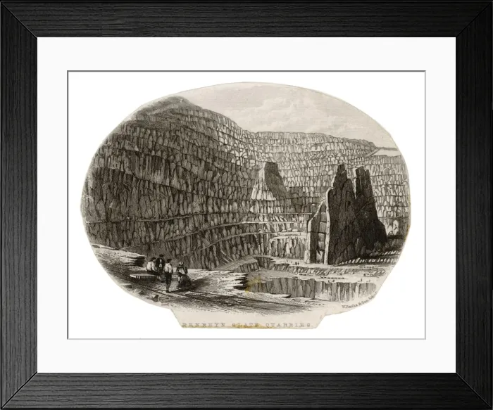 Framed Print : Slate Quarry / Wales Framed Print : Slate Quarry / Wales