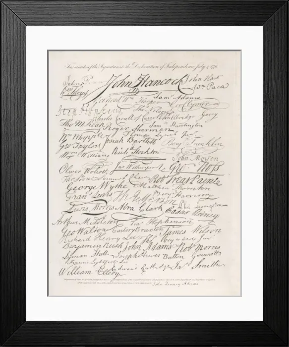 Framed Print : Independence Signatories Framed Print : Independence Signatories