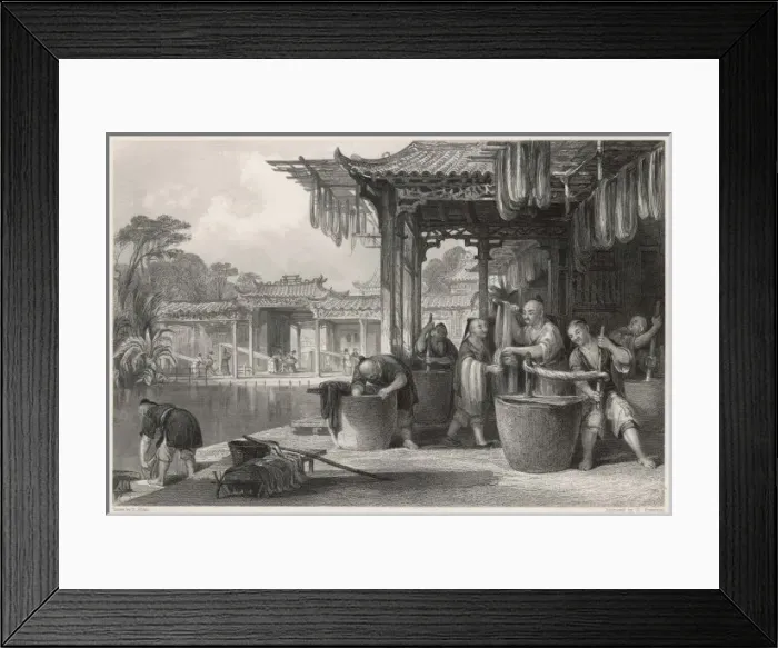 Framed Print : Silk Industry in China Framed Print : Silk Industry in China