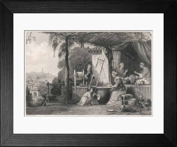Framed Print : Chinese Silk Industry Framed Print : Chinese Silk Industry